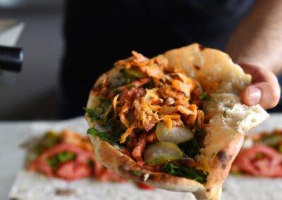 Shawarma recién hecho